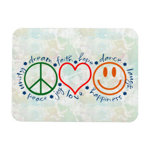Magnet Flexible Peace Love Smile