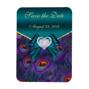 Magnet Flexible Peacock Plum turquoise Enregistrer la date