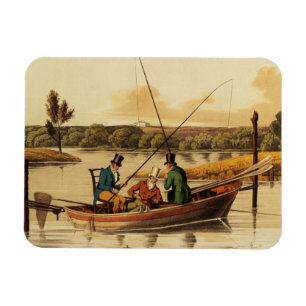 Magnet Flexible Pêchant dans un coup de volée, aquatinted par I.