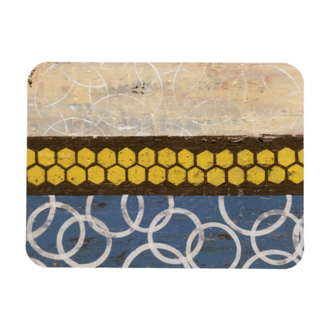 Magnet Flexible Peigne de miel Abstrait I (Horizontal)