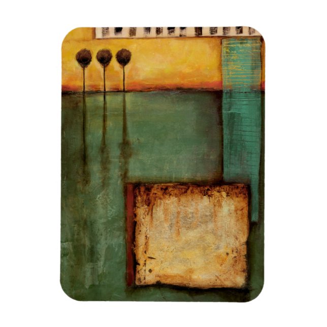 Magnet Flexible Peinture Abstraite avec touches de piano (Vertical)