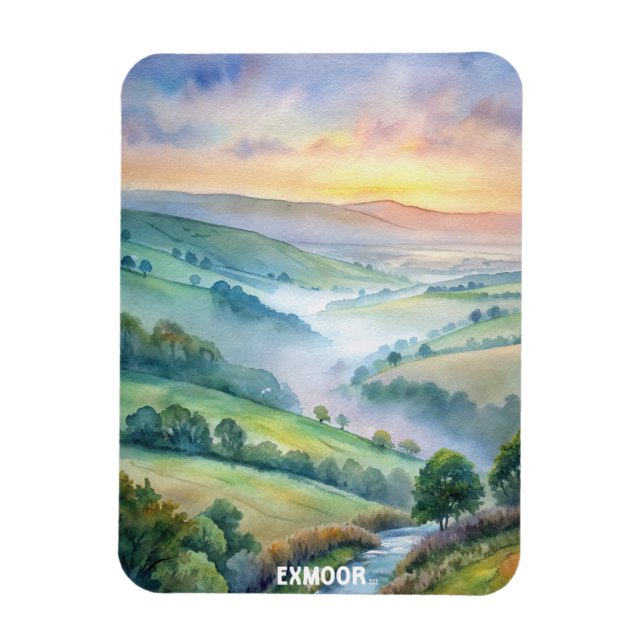 Magnet Flexible Peinture aquarelle du parc national Exmoor (Vertical)