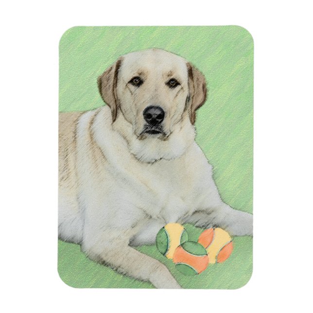 Magnet Flexible Peinture de balles de tennis et de retrieur du Lab (Vertical)