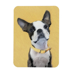 Magnet Flexible Peinture de Boston Terrier - Art de chien original