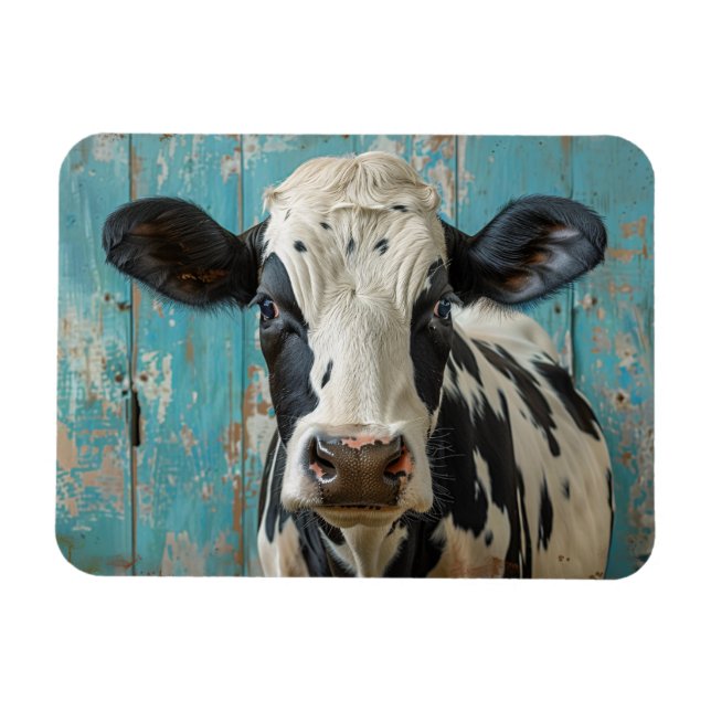 Magnet Flexible Peinture de la ferme de vache laitière de mignonne (Horizontal)