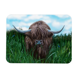 Magnet Flexible Peinture écossaise de la vache des Highlands