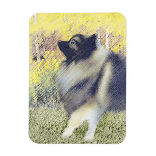 Magnet Flexible Peinture en teint de Keeshond - jolie art original