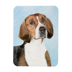 Magnet Flexible Peinture Foxhound en anglais - Joli art original c