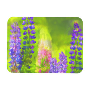 Magnet Flexible Peinture Lupine - Art Fleur Original