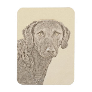 Magnet Flexible Peinture originale de chien par Retriever de Chesa