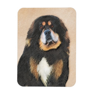 Magnet Flexible Peinture Tibétaine Mastiff - Joli art original chi