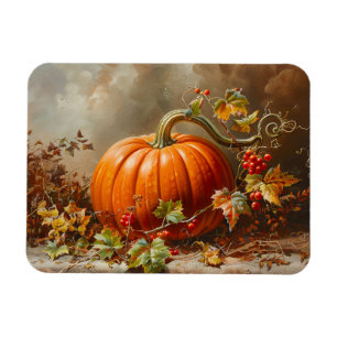 Magnet Flexible Peinture vintage orange Citrouille