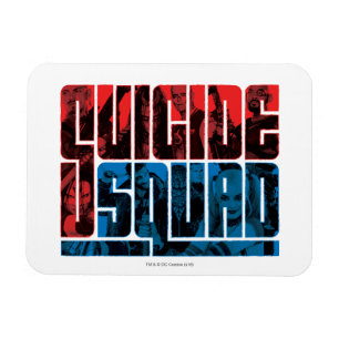 Magnet Flexible Peloton de suicide logo rouge et bleu de  