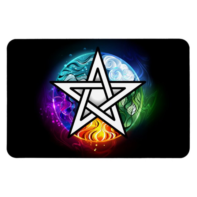 Magnet Flexible pentagramme du Wiccan (Horizontal)