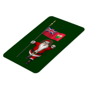 Magnet Flexible Père Noël Avec Drapeau De L'Ontario CDN