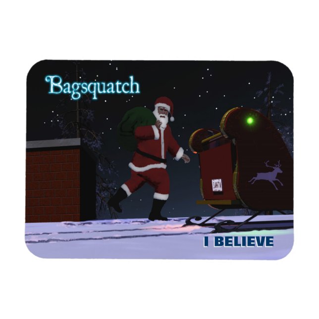Magnet Flexible Père Noël - Bagsquatch (Horizontal)