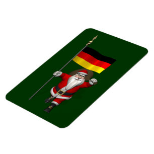 Magnet Flexible Père Noël Patriotique Avec L'Ensigne D'Allemagne