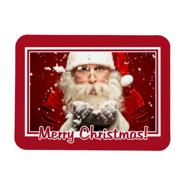 Magnet Flexible Père Noël / VOS photos personnalisées aimant Noël (Horizontal)