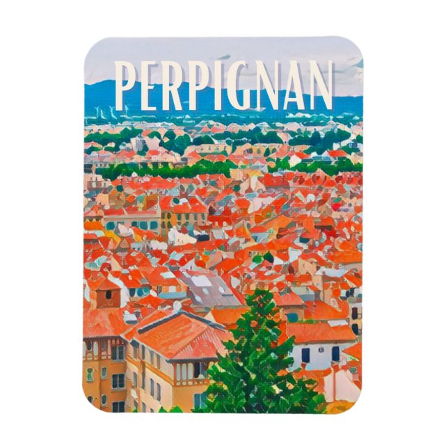 Magnet Flexible Perpignan Photo Vintage (Vertical)