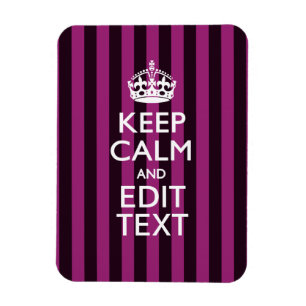 Magnet Flexible Personalisé KEEP CALM et votre texte en rose