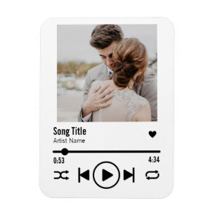 Magnet Flexible Personalized Newlywed Photo Song Playlist