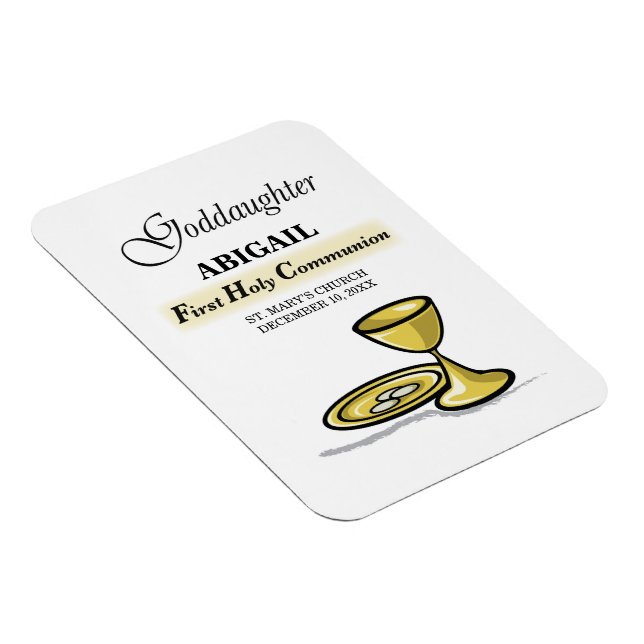 Magnet Flexible Personnalisable, Godgirl First Communion Chalice (Côté Droit)