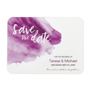 Magnet Flexible Personnalisé Enregistrer la date Aquarelle splash