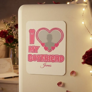 Magnet Flexible Personnalisé J'aime mon petit ami – Ajouter une ph