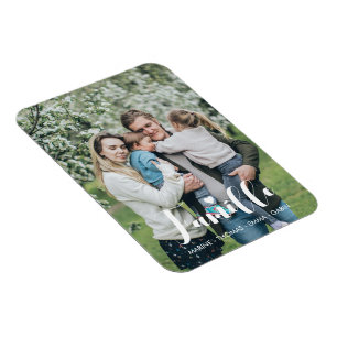 Magnet flexible personnalisé photo de famille prén