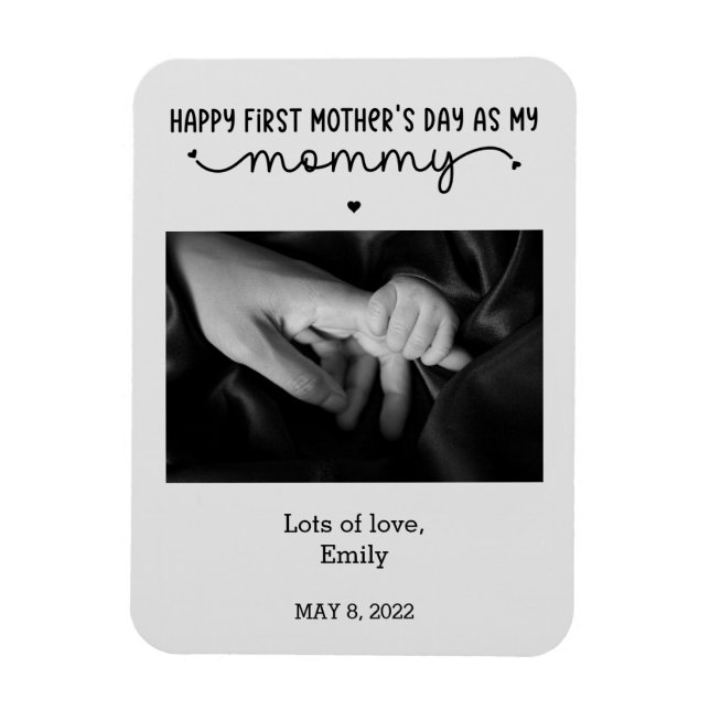 Magnet Flexible Personnalisé Première fête des mères mignonne phot (Vertical)