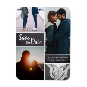 Magnet Flexible Personnalisé, vertical Enregistrer la date - Chalk