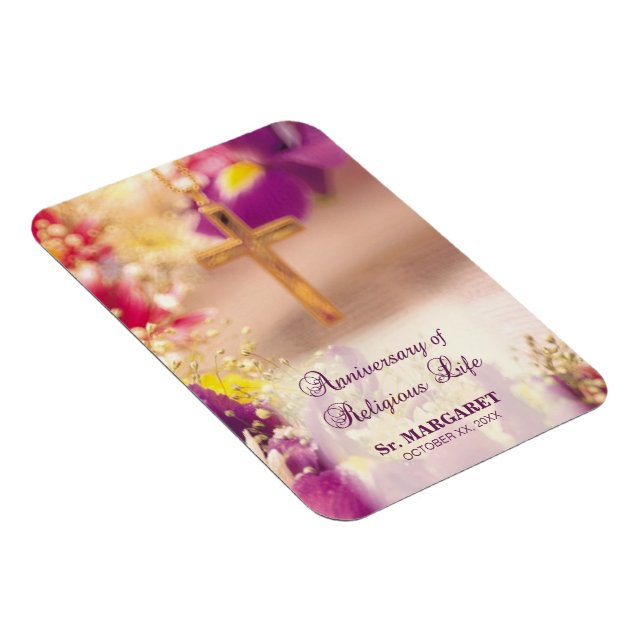 Magnet Flexible Personnaliser, Anniversaire vie religieuse, Nun (Côté Droit)