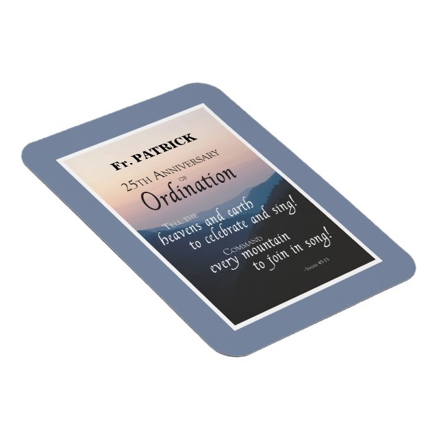 Magnet Flexible Personnaliser les fêtes d'Ordination du 25e annive (Côté Droit)