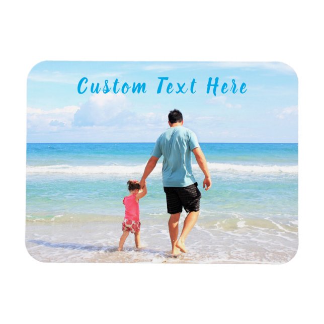 Magnet Flexible Personnalisez votre aimant photo avec du texte per (Horizontal)