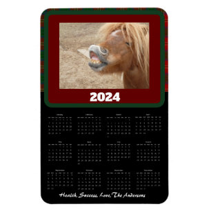Magnet Flexible Petit calendrier de poche drôle à carreaux vichy