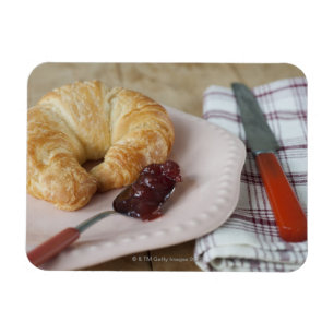 Magnet Flexible Petit déjeuner français avec le croissant