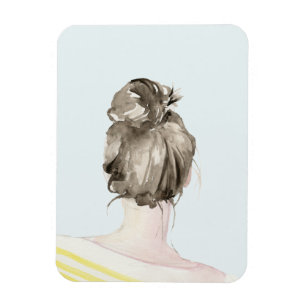 Magnet Flexible Petit pain Brown de noeud de dessus de cheveux
