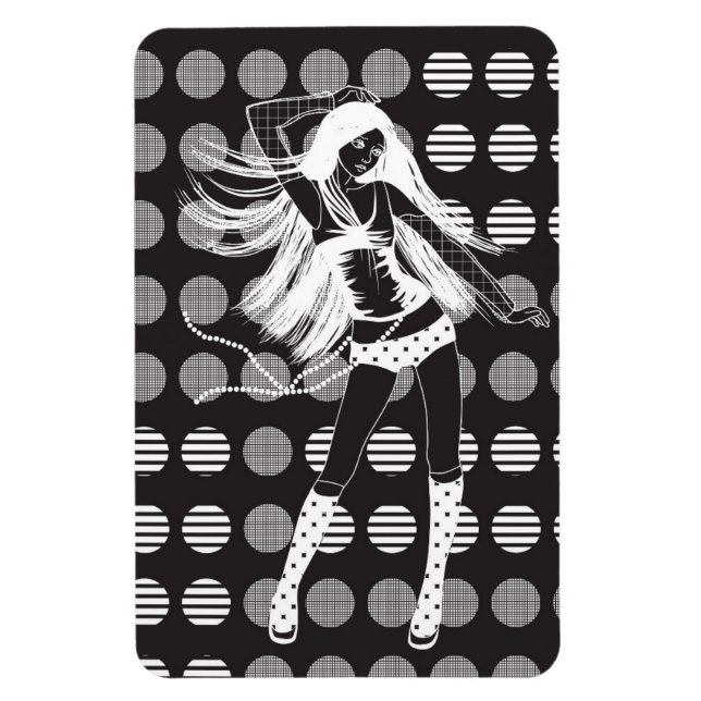 Magnet Flexible petite amie dansante dans le noir (Vertical)