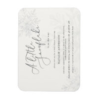 Petite invitation au baby shower de flocon de neig