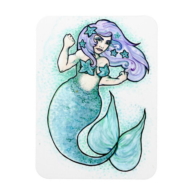 Magnet Flexible Petite sirène en colère (Vertical)
