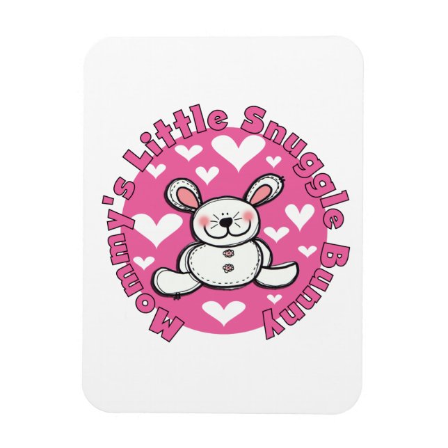 Magnet Flexible Peu de lapin du câlin de la maman (Vertical)