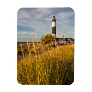 Magnet Flexible Phare Big Sable Point Sur Le Lac Michigan