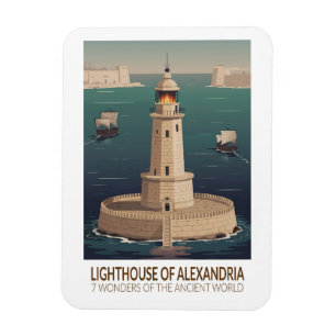 Magnet Flexible Phare d'Alexandrie 7 Merveilles du Monde