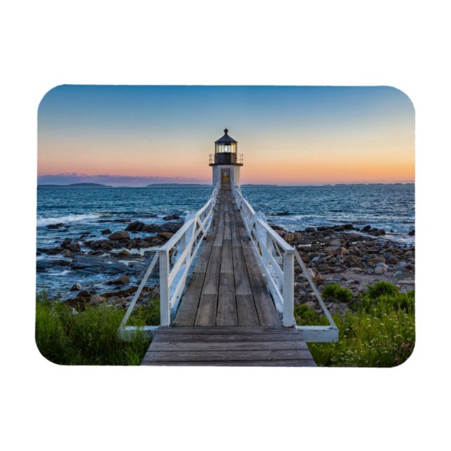 Magnet Flexible Phare de Marshall Point au coucher du soleil (Horizontal)