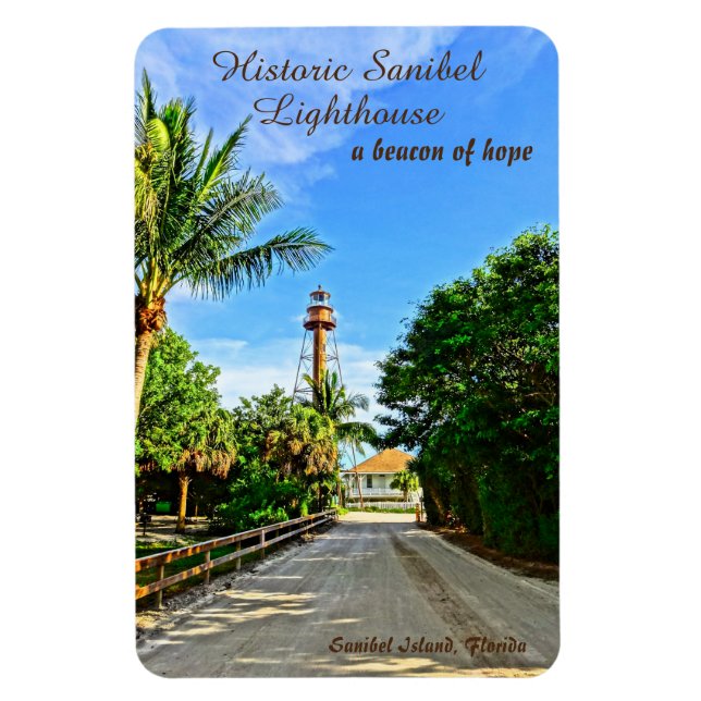 Magnet Flexible Phare de Sanibel Island Floride Phare de l'espoir (Vertical)
