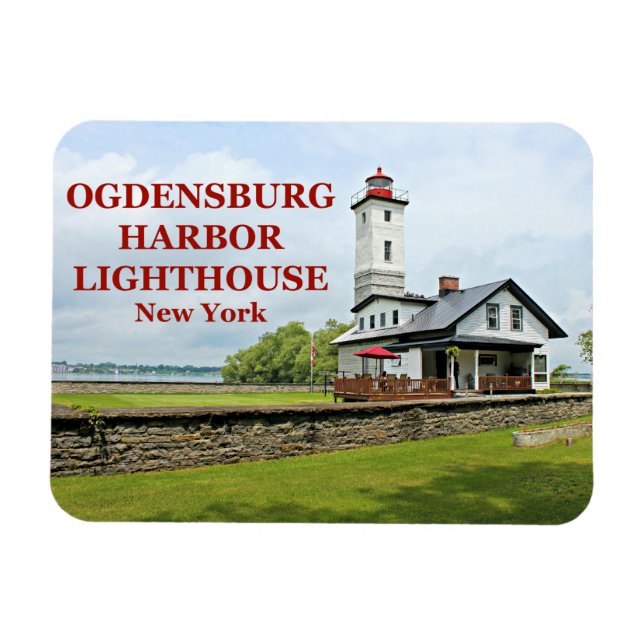 Magnet Flexible Phare du port d'Ogdensburg, New York (Horizontal)