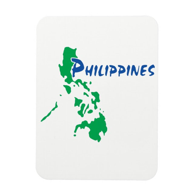 Magnet Flexible Philippines : une carte stylisée (Vertical)