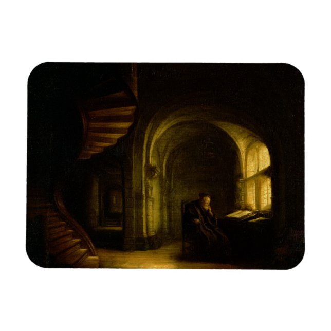 Magnet Flexible Philosophe avec un livre ouvert, 1625-7 (huile sur (Horizontal)