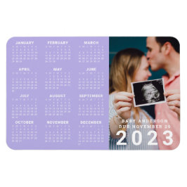 Magnet Flexible Photo Baby Faire-part due dans le calendrier 2023