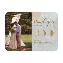 Magnet Flexible Photo céleste Zodiac Lune Mariage bleu Merci